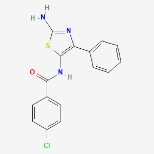 molecular formula C16H12ClN3OS B11150925 N-(2-amino-4-phenyl-1,3-thiazol-5-yl)-4-chlorobenzamide 