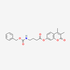 molecular formula C23H23NO6 B11150934 3,4-dimethyl-2-oxo-2H-chromen-7-yl 4-{[(benzyloxy)carbonyl]amino}butanoate 