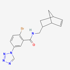 molecular formula C16H16BrN5O B11150950 N-(bicyclo[2.2.1]hept-5-en-2-ylmethyl)-2-bromo-5-(1H-tetrazol-1-yl)benzamide 