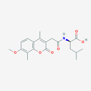 molecular formula C20H25NO6 B11150958 N-[(7-methoxy-4,8-dimethyl-2-oxo-2H-chromen-3-yl)acetyl]-D-leucine 