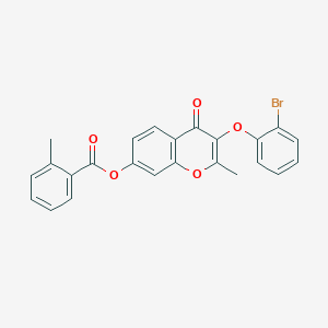 3-(2-bromophenoxy)-2-methyl-4-oxo-4H-chromen-7-yl 2-methylbenzoate