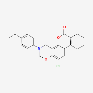 12-chloro-3-(4-ethylphenyl)-3,4,7,8,9,10-hexahydro-2H,6H-benzo[3,4]chromeno[8,7-e][1,3]oxazin-6-one