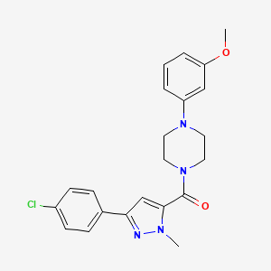 [3-(4-chlorophenyl)-1-methyl-1H-pyrazol-5-yl][4-(3-methoxyphenyl)piperazino]methanone