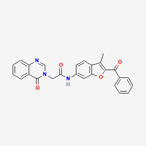 N~1~-(2-benzoyl-3-methyl-1-benzofuran-6-yl)-2-[4-oxo-3(4H)-quinazolinyl]acetamide