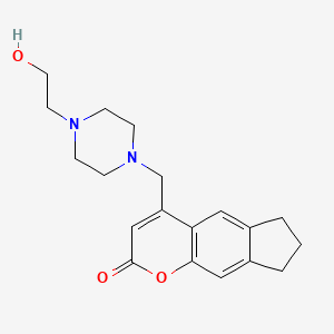 4-((4-(2-hydroxyethyl)piperazin-1-yl)methyl)-7,8-dihydrocyclopenta[g]chromen-2(6H)-one