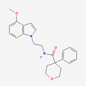 N-[2-(4-methoxy-1H-indol-1-yl)ethyl]-4-phenyltetrahydro-2H-pyran-4-carboxamide