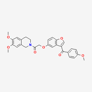 1-(6,7-dimethoxy-3,4-dihydroisoquinolin-2(1H)-yl)-2-({3-[(4-methoxyphenyl)carbonyl]-1-benzofuran-5-yl}oxy)ethanone