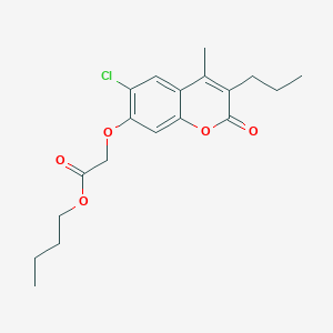 molecular formula C19H23ClO5 B11151071 butyl [(6-chloro-4-methyl-2-oxo-3-propyl-2H-chromen-7-yl)oxy]acetate 