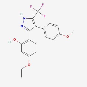 5-ethoxy-2-[4-(4-methoxyphenyl)-5-(trifluoromethyl)-1H-pyrazol-3-yl]phenol