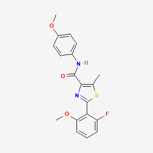 molecular formula C19H17FN2O3S B11151087 2-(2-fluoro-6-methoxyphenyl)-N-(4-methoxyphenyl)-5-methyl-1,3-thiazole-4-carboxamide 