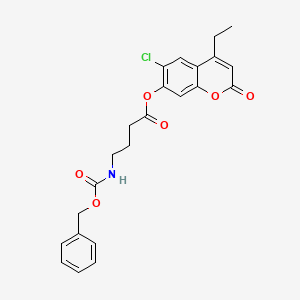 molecular formula C23H22ClNO6 B11151098 6-chloro-4-ethyl-2-oxo-2H-chromen-7-yl 4-{[(benzyloxy)carbonyl]amino}butanoate 