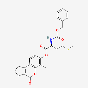 6-methyl-4-oxo-1,2,3,4-tetrahydrocyclopenta[c]chromen-7-yl N-[(benzyloxy)carbonyl]-L-methioninate