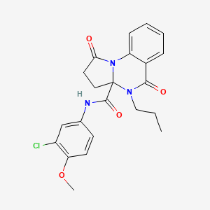 N-(3-chloro-4-methoxyphenyl)-1,5-dioxo-4-propyl-2,3,4,5-tetrahydropyrrolo[1,2-a]quinazoline-3a(1H)-carboxamide