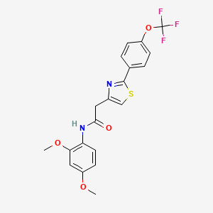 N-(2,4-dimethoxyphenyl)-2-{2-[4-(trifluoromethoxy)phenyl]-1,3-thiazol-4-yl}acetamide