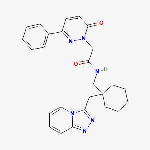 2-(6-oxo-3-phenylpyridazin-1(6H)-yl)-N-{[1-([1,2,4]triazolo[4,3-a]pyridin-3-ylmethyl)cyclohexyl]methyl}acetamide