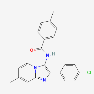 N-[2-(4-chlorophenyl)-7-methylimidazo[1,2-a]pyridin-3-yl]-4-methylbenzamide