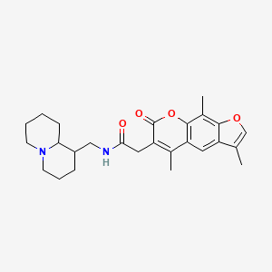 N-(octahydro-2H-quinolizin-1-ylmethyl)-2-(3,5,9-trimethyl-7-oxo-7H-furo[3,2-g]chromen-6-yl)acetamide