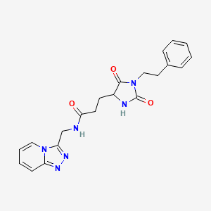 3-[2,5-dioxo-1-(2-phenylethyl)imidazolidin-4-yl]-N-([1,2,4]triazolo[4,3-a]pyridin-3-ylmethyl)propanamide