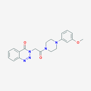 molecular formula C20H21N5O3 B11151247 3-{2-[4-(3-methoxyphenyl)piperazino]-2-oxoethyl}-1,2,3-benzotriazin-4(3H)-one 