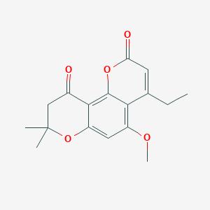 4-ethyl-5-methoxy-8,8-dimethyl-8,9-dihydro-2H,10H-pyrano[2,3-f]chromene-2,10-dione