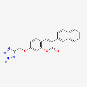 molecular formula C21H14N4O3 B11151271 3-(naphthalen-2-yl)-7-(1H-tetrazol-5-ylmethoxy)-2H-chromen-2-one 