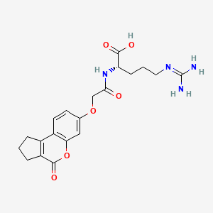 N~2~-{[(4-oxo-1,2,3,4-tetrahydrocyclopenta[c]chromen-7-yl)oxy]acetyl}-L-arginine