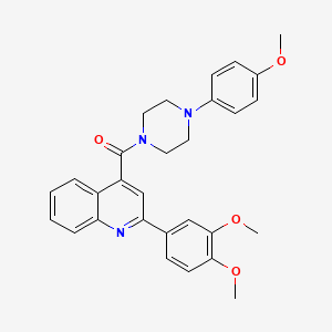 molecular formula C29H29N3O4 B11151302 [2-(3,4-Dimethoxyphenyl)-4-quinolyl][4-(4-methoxyphenyl)piperazino]methanone 