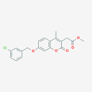 molecular formula C20H17ClO5 B11151310 methyl {7-[(3-chlorobenzyl)oxy]-4-methyl-2-oxo-2H-chromen-3-yl}acetate 