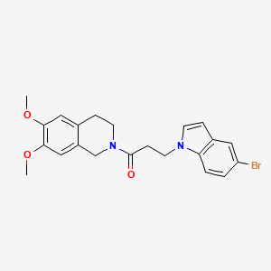 2-[3-(5-bromo-1H-indol-1-yl)propanoyl]-6,7-dimethoxy-1,2,3,4-tetrahydroisoquinoline