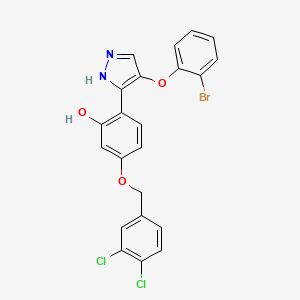 2-[4-(2-bromophenoxy)-1H-pyrazol-3-yl]-5-[(3,4-dichlorobenzyl)oxy]phenol