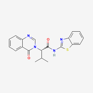 molecular formula C20H18N4O2S B11151327 (2S)-N-(1,3-benzothiazol-2-yl)-3-methyl-2-(4-oxoquinazolin-3(4H)-yl)butanamide 