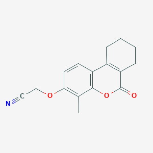 [(4-methyl-6-oxo-7,8,9,10-tetrahydro-6H-benzo[c]chromen-3-yl)oxy]acetonitrile