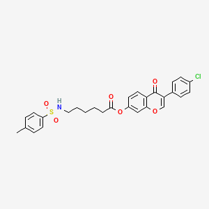 3-(4-chlorophenyl)-4-oxo-4H-chromen-7-yl 6-{[(4-methylphenyl)sulfonyl]amino}hexanoate