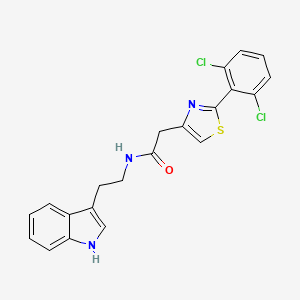 2-[2-(2,6-dichlorophenyl)-1,3-thiazol-4-yl]-N-[2-(1H-indol-3-yl)ethyl]acetamide