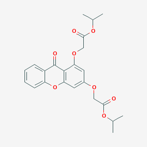 molecular formula C23H24O8 B11151438 Acetic acid, 2,2'-[(9-oxo-9H-xanthene-1,3-diyl)bis(oxy)]bis-, bis(1-methylethyl) ester CAS No. 374711-49-6