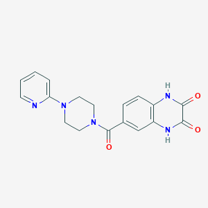 molecular formula C18H17N5O3 B11151448 (2,3-Dihydroxyquinoxalin-6-yl)(4-(pyridin-2-yl)piperazin-1-yl)methanone 