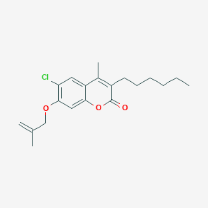 6-chloro-3-hexyl-4-methyl-7-[(2-methylprop-2-en-1-yl)oxy]-2H-chromen-2-one