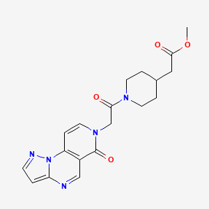 methyl {1-[(6-oxopyrazolo[1,5-a]pyrido[3,4-e]pyrimidin-7(6H)-yl)acetyl]piperidin-4-yl}acetate