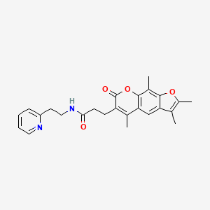 N-[2-(2-pyridyl)ethyl]-3-(2,3,5,9-tetramethyl-7-oxo-7H-furo[3,2-g]chromen-6-yl)propanamide