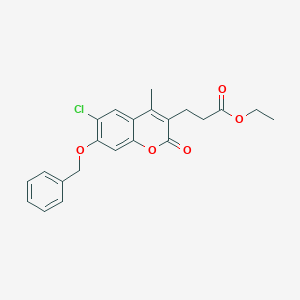 ethyl 3-[7-(benzyloxy)-6-chloro-4-methyl-2-oxo-2H-chromen-3-yl]propanoate