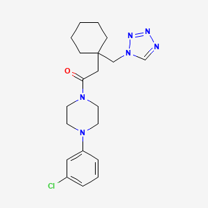 molecular formula C20H27ClN6O B11151519 1-[4-(3-chlorophenyl)piperazin-1-yl]-2-[1-(1H-tetrazol-1-ylmethyl)cyclohexyl]ethanone 