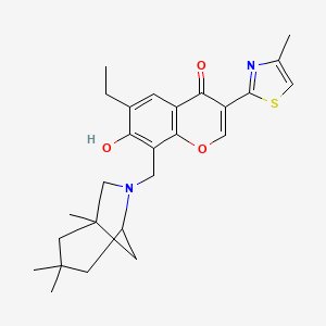 6-ethyl-7-hydroxy-3-(4-methyl-1,3-thiazol-2-yl)-8-[(1,3,3-trimethyl-6-azabicyclo[3.2.1]oct-6-yl)methyl]-4H-chromen-4-one