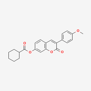 3-(4-methoxyphenyl)-2-oxo-2H-chromen-7-yl cyclohexanecarboxylate