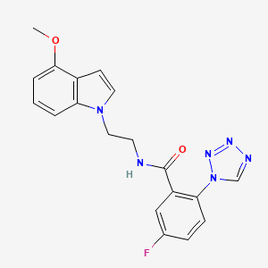 5-fluoro-N-[2-(4-methoxy-1H-indol-1-yl)ethyl]-2-(1H-1,2,3,4-tetraazol-1-yl)benzamide