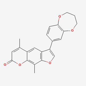 3-(3,4-dihydro-2H-1,5-benzodioxepin-7-yl)-5,9-dimethyl-7H-furo[3,2-g]chromen-7-one