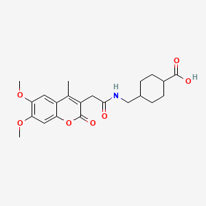 trans-4-({[(6,7-dimethoxy-4-methyl-2-oxo-2H-chromen-3-yl)acetyl]amino}methyl)cyclohexanecarboxylic acid