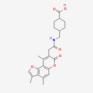 trans-4-({[(3,4,9-trimethyl-7-oxo-7H-furo[2,3-f]chromen-8-yl)acetyl]amino}methyl)cyclohexanecarboxylic acid