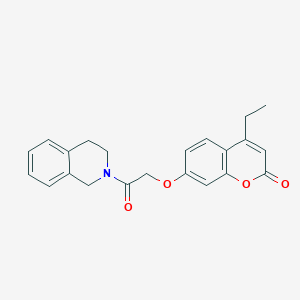 7-[2-(3,4-dihydroisoquinolin-2(1H)-yl)-2-oxoethoxy]-4-ethyl-2H-chromen-2-one