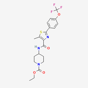 Ethyl 4-[({5-methyl-2-[4-(trifluoromethoxy)phenyl]-1,3-thiazol-4-yl}carbonyl)amino]piperidine-1-carboxylate