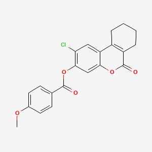 2-chloro-6-oxo-7,8,9,10-tetrahydro-6H-benzo[c]chromen-3-yl 4-methoxybenzoate